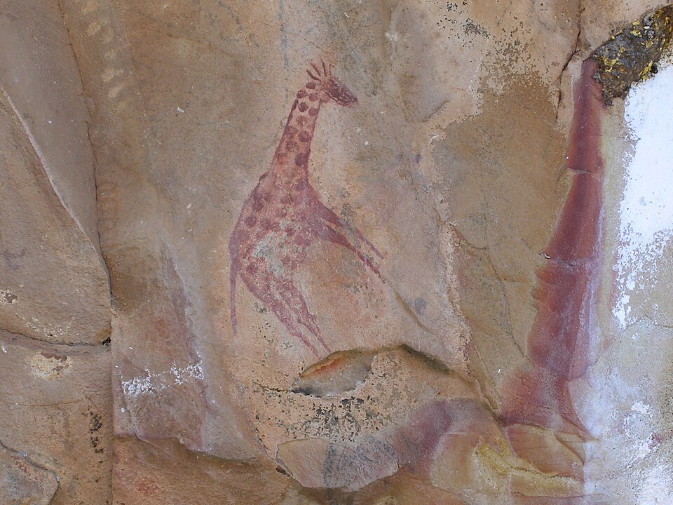 A rock painting in the Mapungubwe cultural landscape, photographed in 2005 by UNESCO. The painting is not dated here; it makes visible a Southern African history preceding European settlement.