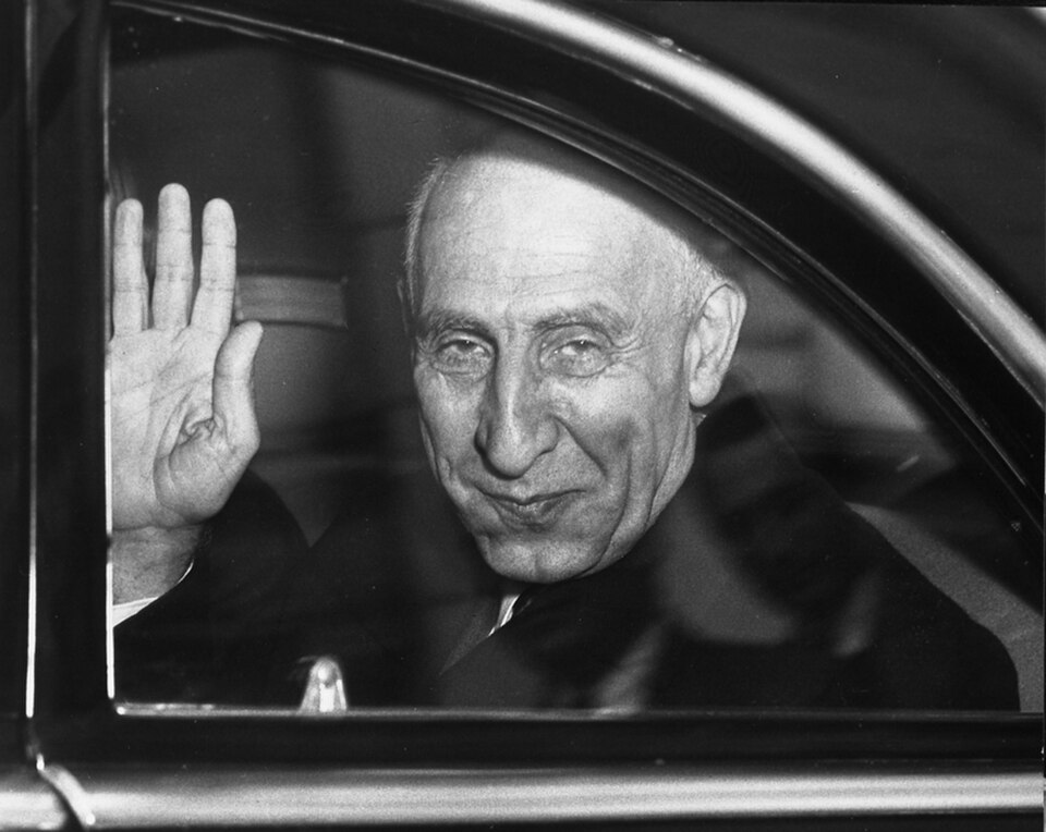 Mohammad Mosaddegh in Washington around 1951, as Iran fought to control its oil industry. This shows his diplomatic visit, not the parliamentary nationalisation vote.