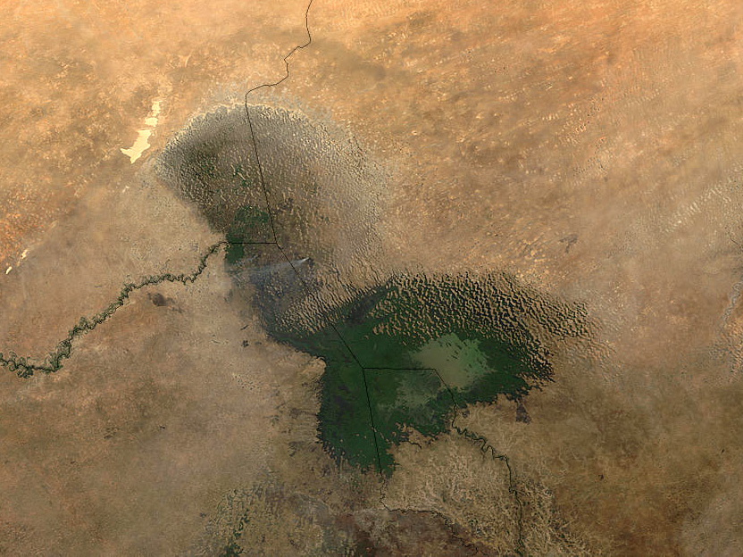 NASA satellite image of Lake Chad from 2015
